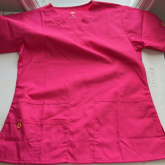 Wonder Wink Pink Scrub Top, Size XS - Picture 5 of 5